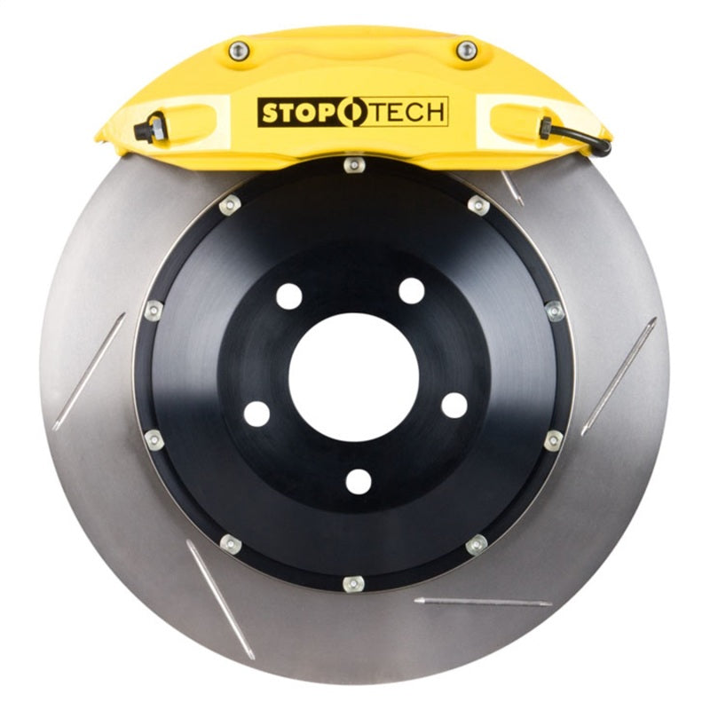 StopTech 06-08 350z / 05-09 G35/G37AWD Front BBK ST40 332x32 Slotted Rotors Yellow Calipers