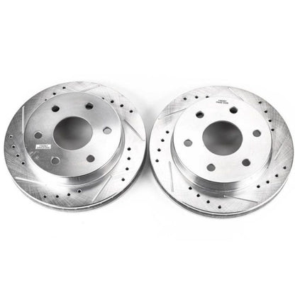 Power Stop 99-00 Cadillac Escalade Front Evolution Rotores perforados y ranurados - Par