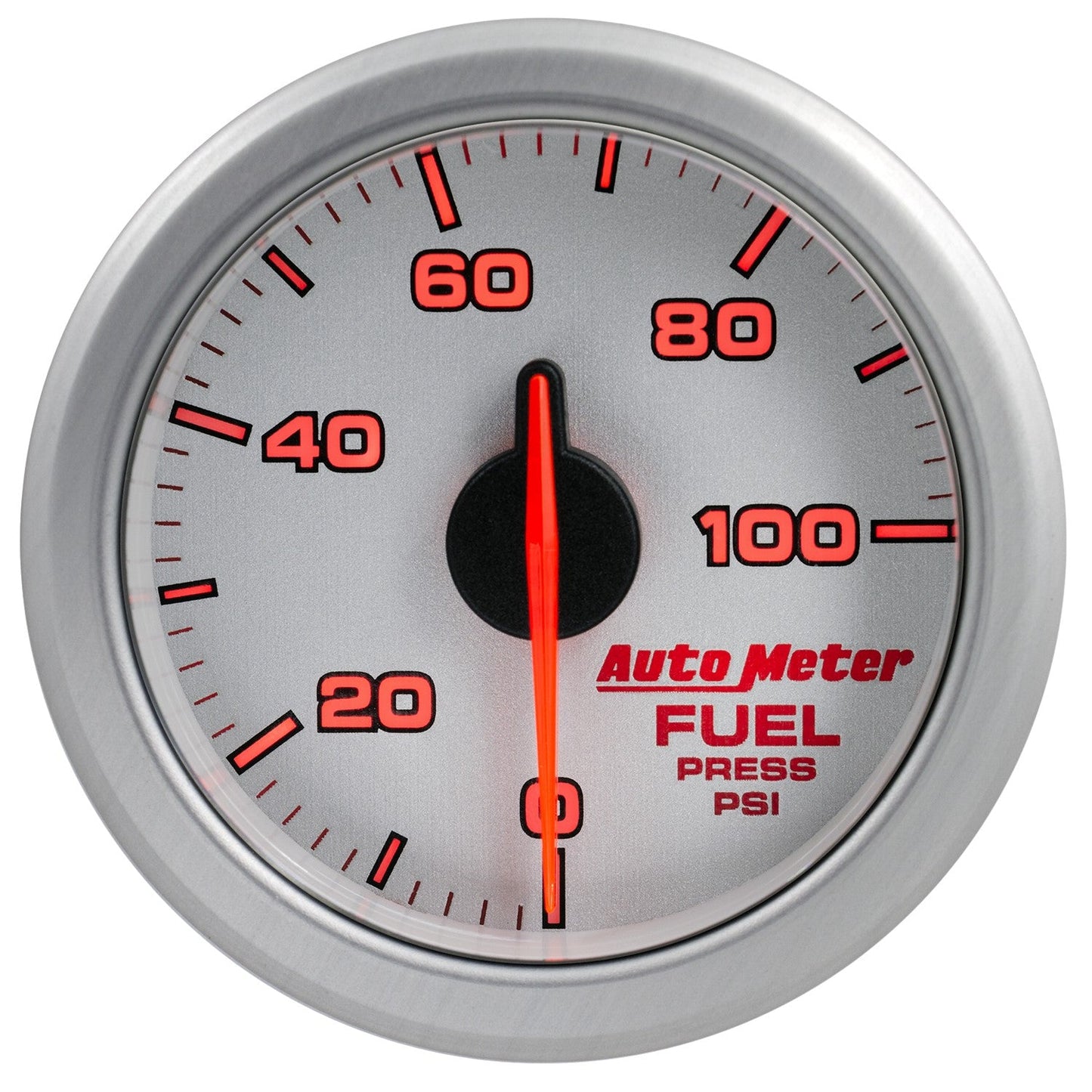 AutoMeter - PRENSA DE COMBUSTIBLE DE 2-1/16", 0-100 PSI, NÚCLEO DE AIRE, ACCIONAMIENTO POR AIRE, PLATA (9171-UL) 