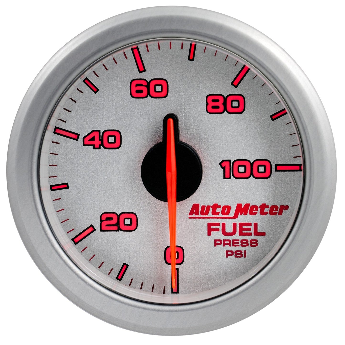 AutoMeter - PRENSA DE COMBUSTIBLE DE 2-1/16", 0-100 PSI, NÚCLEO DE AIRE, ACCIONAMIENTO POR AIRE, PLATA (9171-UL) 