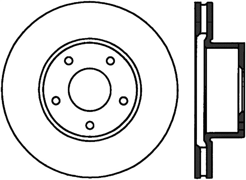 StopTech Power Slot 05-06 Pontiac GTO Front Left Cryo Slotted Rotor