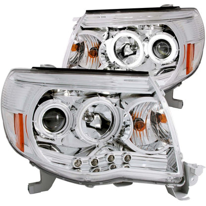ANZO 2005-2011 Toyota Tacoma Proyector Faros delanteros con Halos Chrome