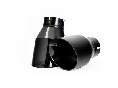 Saída dupla de escape AWE Tuning Audi B9 A4 Track Edition - Diamond Black Tips (inclui DP)