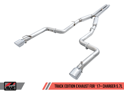 AWE Tuning 2017+ Dodge Charger 5.7L Track Edition Exhaust - Chrome Silver Tips