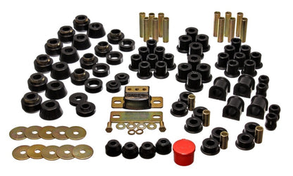 Energy Suspension 87-95 Jeep Wrangler YJ Juego de bujes maestros Hyper-Flex negros