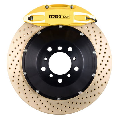 StopTech 14-15 Chevy Corvette Z51 Rear BBK w/ Yellow ST-41 355x32mm Zinc Coated Drilled Rotors