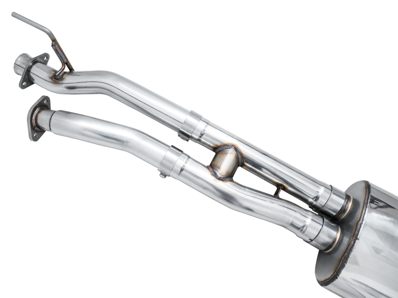 AWE 16-22 Toyota Tacoma 0FG Catback Exhaust w/ BashGuard - Dual Chrome Silver Tips