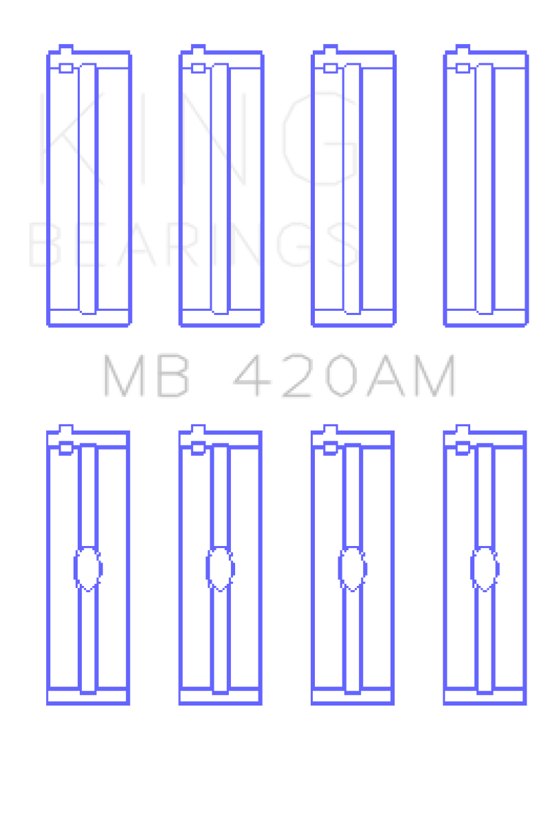 King Engine Bearings Ford Zephyr V6 (Size +0.10) Main Bearing Set