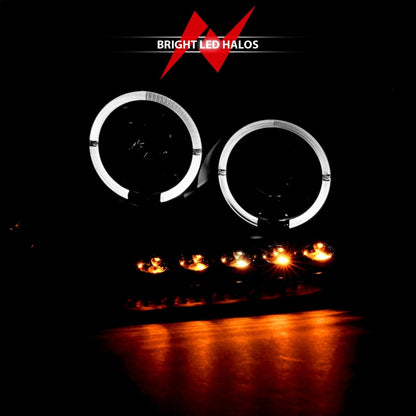 ANZO 2004-2008 Ford F-150 Projetor Faróis c/ Halo e LED Preto G2