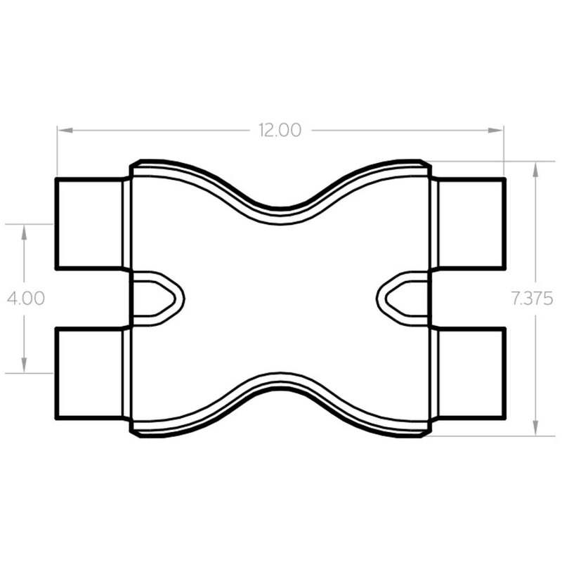 MagnaFlow Smooth Trans X 2.5/2.5 X 12 SS