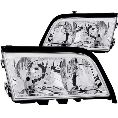 ANZO 1994-2000 Mercedes Benz Classe C W202 Faróis de cristal cromados
