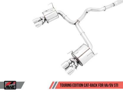 AWE Tuning Subaru STI VA / WRX GV / STI GV Sedan Touring Edition Exaustão - Cromo Prata Ponta (102mm)