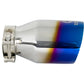 aFe Takeda 304 Stainless Steel Clamp-On Exhaust Tip 2.5in Inlet / 4in Outlet - Blue Flame