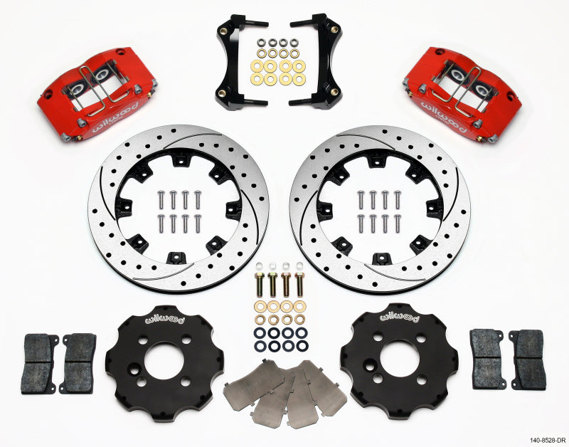 Wilwood Dynapro Radial Front Kit 12,19 pol. Perfurado Vermelho Mini Cooper