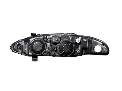 ANZO 1997-1999 Mitsubishi Eclipse Projetor Faróis c/ Halo Black G2
