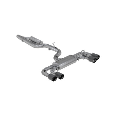 MBRP 15-19 VW Golf R 3 in Cat Back c/ 4 in OD Quad Pontas de fibra de carbono - T304