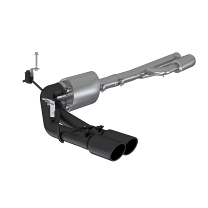 MBRP 2019+ Chevrolet Silverado 1500 4.5L/5.3L Pre-Eje Salida de doble lado con punta de 4in OD - Revestimiento negro