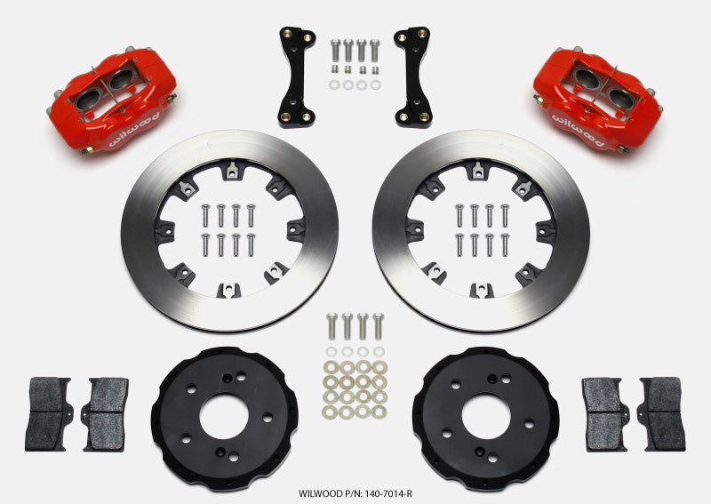Wilwood Forged Dynalite Front Hat Kit 12.19in Rojo 02-06 Acura RSX-5 Lug