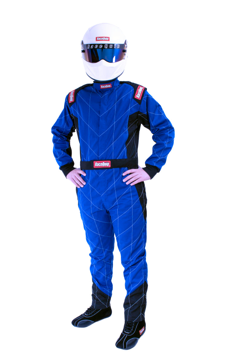 RaceQuip Blue Chevron-1 Suit - SFI-1 M Tall