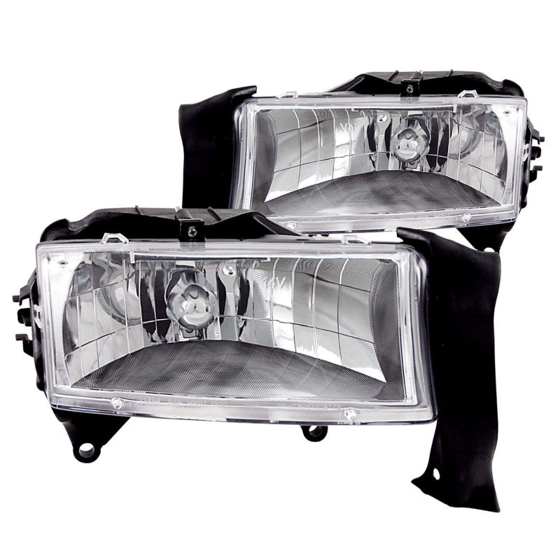 ANZO 1997-2004 Dodge Dakota Cristal Faróis Cromados