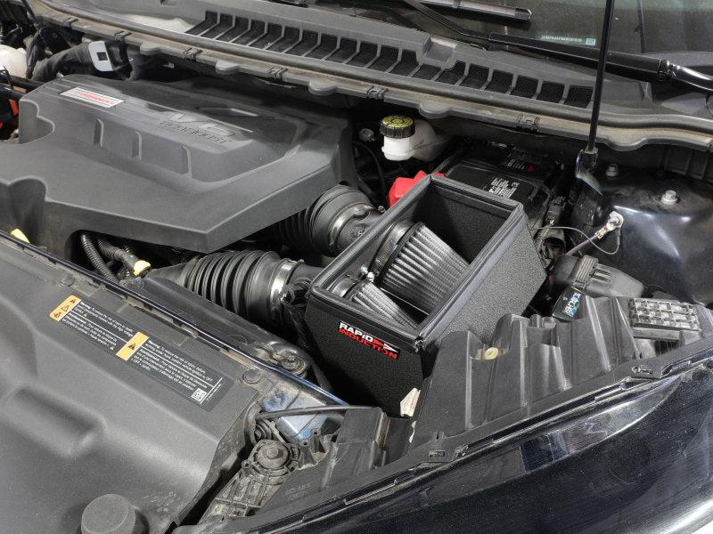 Sistema de admissão de ar frio de indução rápida com filtro Pro Dry S 19-20 Ford Edge V6 2,7L (tt)