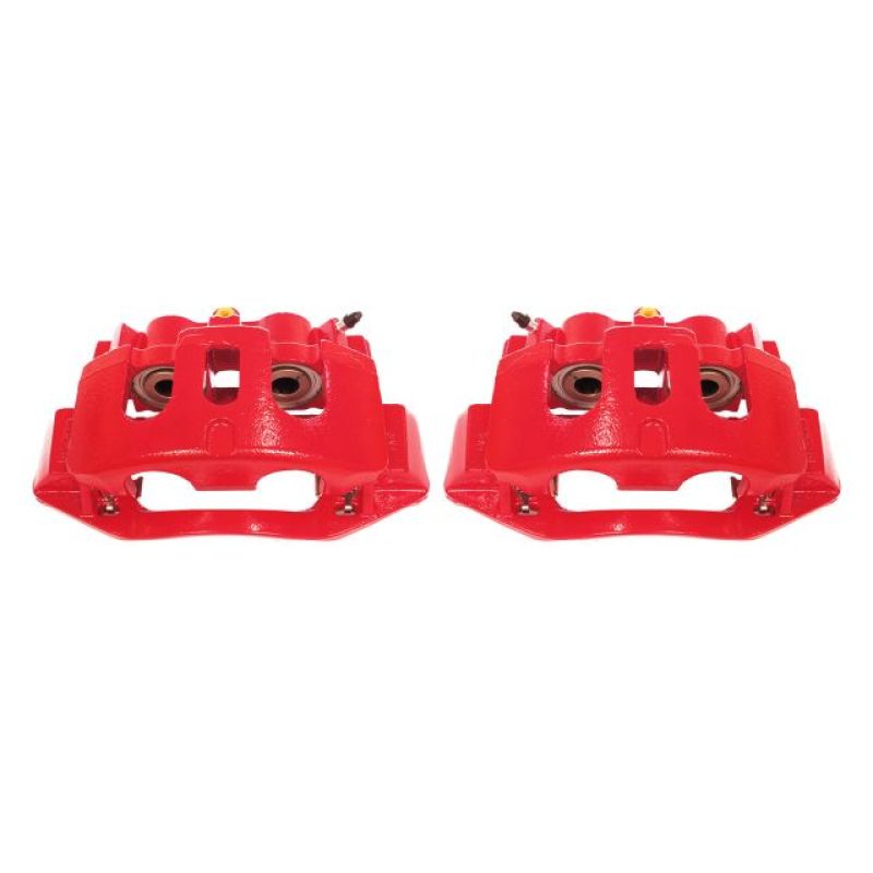 Power Stop 11-19 Chevrolet Silverado 2500 HD Traseiro Pinças Vermelhas com Suportes - Par
