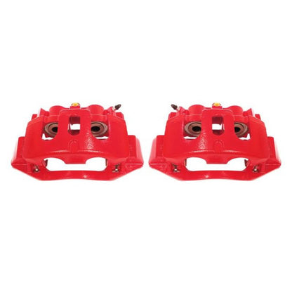 Power Stop 11-19 Chevrolet Silverado 2500 HD Traseiro Pinças Vermelhas com Suportes - Par