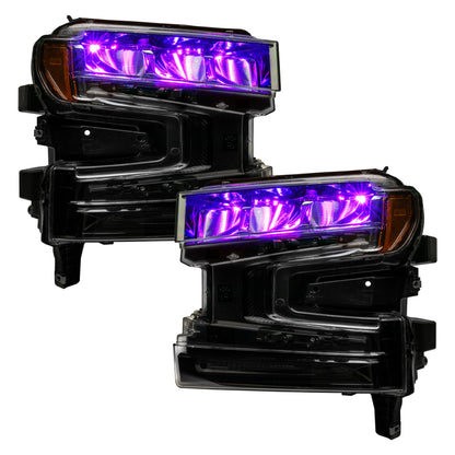 Oracle 19-21 Silverado/Sierra 1500 RGB Demon Eye Headlight Kit - w/o Controller