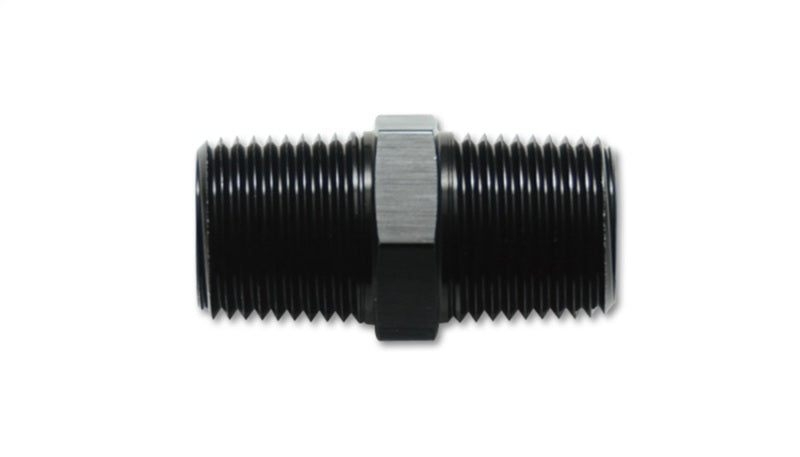 Adaptador de tubería de unión recta Vibrant de 1/8 in NPT x 1/8 in NPT - Aluminio