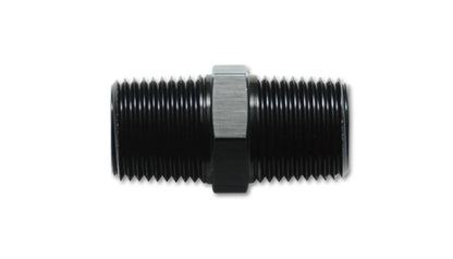 Adaptador de tubería de unión recta Vibrant de 1/8 in NPT x 1/8 in NPT - Aluminio