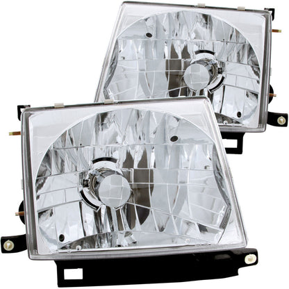 ANZO 1997-2000 Toyota Tacoma Cristal Faróis Cromados