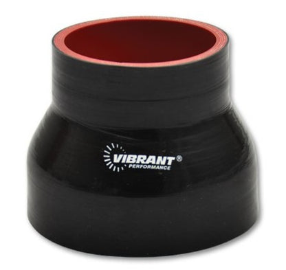 Vibrant 4 Ply Reducer Couper 1.5in ID x 1.375in ID x 3in Long - Negro