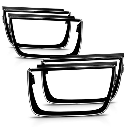 ANZO 2010-2013 Chevrolet Camaro molduras traseiras - 4 peças preto brilhante