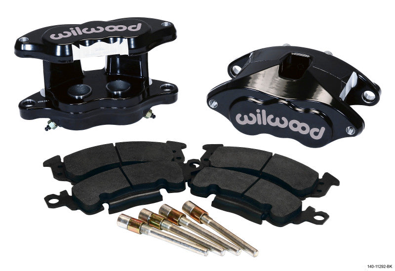 Kit de pinça traseira Wilwood D52 - Preto Pwdr 1,25/1,25 pol. Pistão 1,28 pol. Rotor
