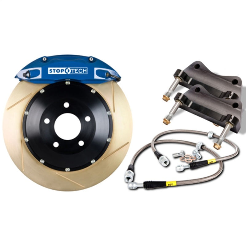 StopTech 03-05 350z (non-track) / 03-08 350z Front BBK w/ Blue ST60 355x32 Zinc Slotted Rotors