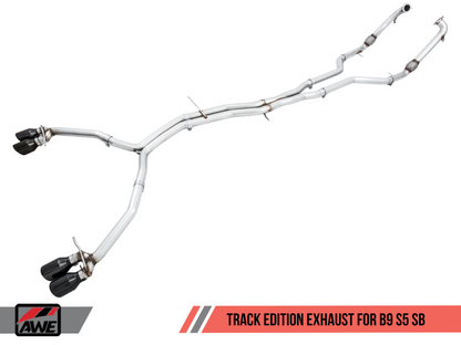 Escape AWE Tuning Audi B9 S5 Sportback Track Edition - sem ressonância (pontas pretas de 102 mm)