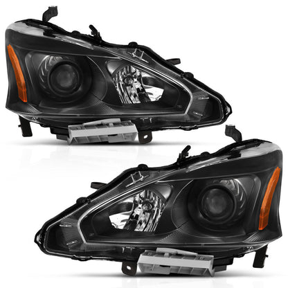 ANZO 2013-2015 Nissan Altima Projetor Farol Preto Âmbar
