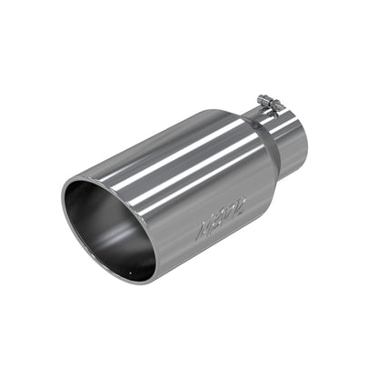 MBRP Punta universal 8in OD Extremo enrollado 5in Entrada 18in Longitud T304