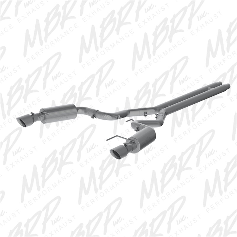 MBRP 15 Ford Mustang GT 5.0 Convertible T409 3in Cat Back Dual Split Salida trasera (versión de calle)