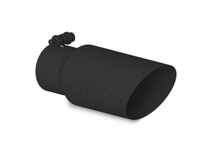 MBRP Punta universal 4 pulg. DE 3 pulg. Entrada 10 pulg. Longitud Doble pared Extremo en ángulo Negro
