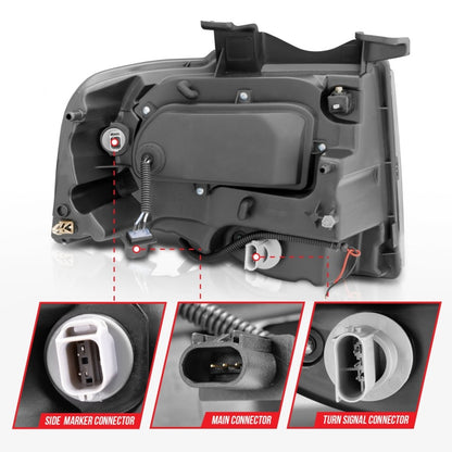 ANZO 2007-2014 Ford Expedition Projetor Faróis cromados