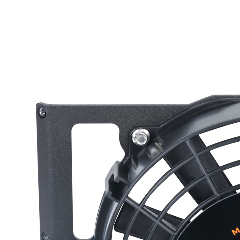 Mishimoto universal de 10 pulgadas. Cubierta del ventilador del enfriador de aceite de servicio pesado - Negro microarrugas