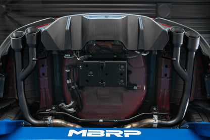 MBRP 18-20 Ford Mustang GT 2.5in T304 Sistema de escape trasero de doble eje no activo - Puntas de pared doble de 4in