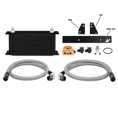 Mishimoto 09-12 Nissan 370Z / 08-12 Infiniti G37 (somente cupê) Kit de refrigerador de óleo termostático - preto