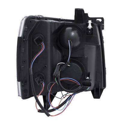 ANZO 2007-2013 Chevrolet Silverado 1500/2500 Faróis projetores c/ U-Bar Switchback preto c/ âmbar