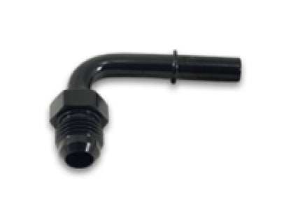 Vibrante accesorio de conexión rápida AN de aluminio de 90 grados a macho -8AN - Tamaño de lengüeta de 0.375 pulg.