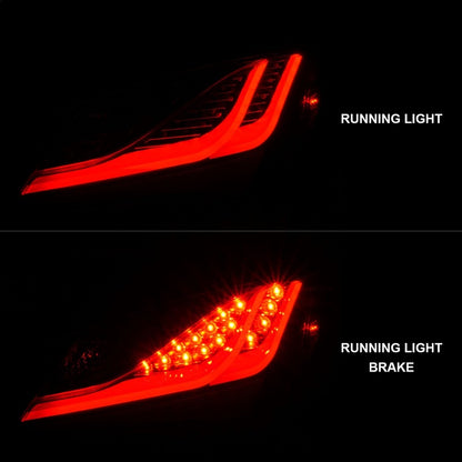 Lanternas traseiras de LED ANZO 10-13 Hyundai Genesis 2DR Smoke