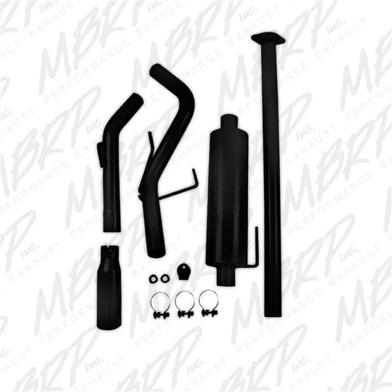 MBRP 09-14 Toyota Tacoma 4.0L EC/CC Cat-Back Salida única AL - Negro