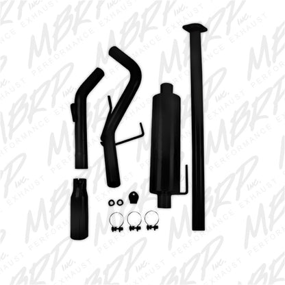 MBRP 09-14 Toyota Tacoma 4.0L EC/CC Cat-Back Salida única AL - Negro