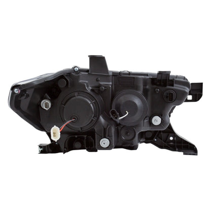 ANZO 2016-2017 Toyota Tacoma Faros delanteros proyectores con estilo tablón Switchback negro con ámbar